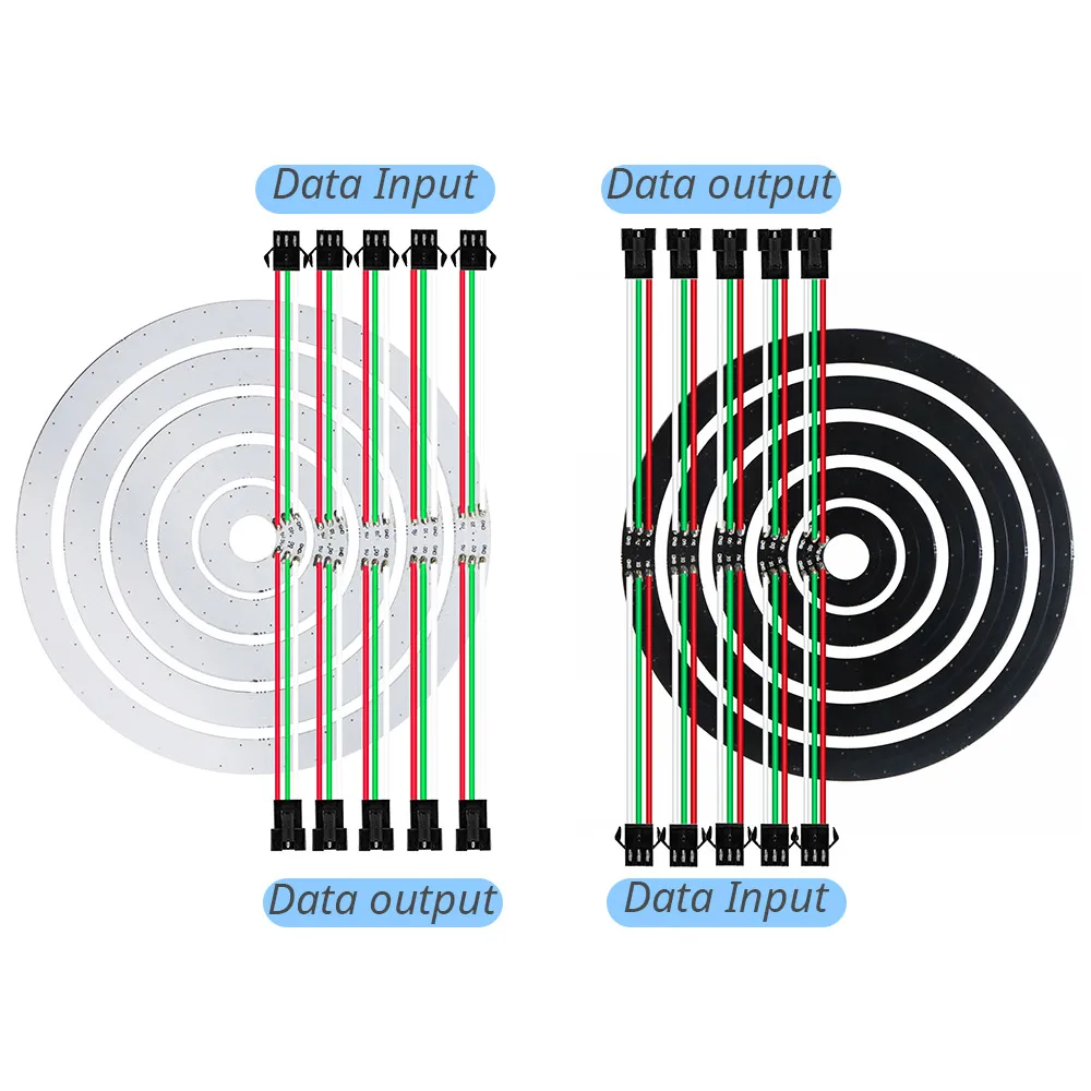 Anillo de píxel Led WS2812B DC5V, anillo direccionable Individual 5050 RGB WS2812 IC, módulo Led BuiIt-in y controlador USB de bloqueo de 14 teclas