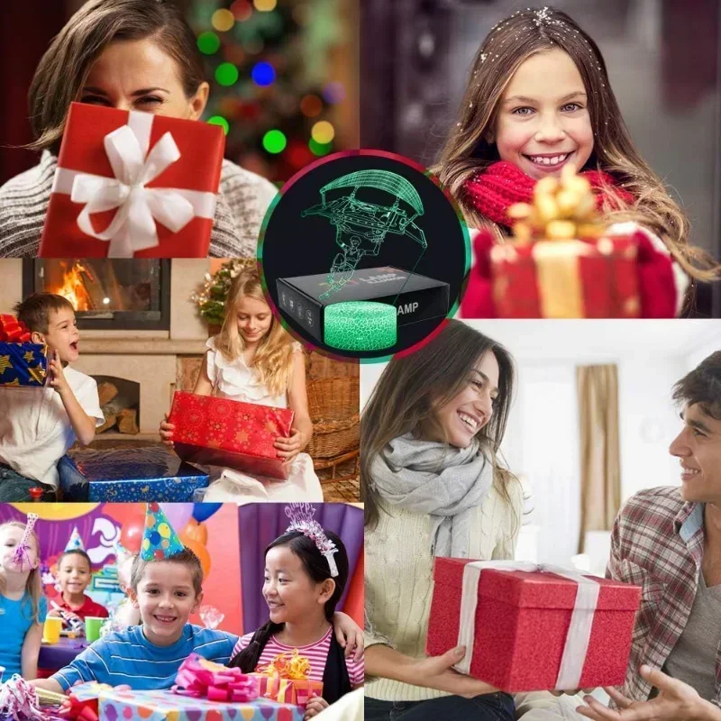 フォートナイト 3D イリュージョンランプゲームセットアップパターン LED ナイトライトゲーマー装飾テーブルランプゲームルームの装飾