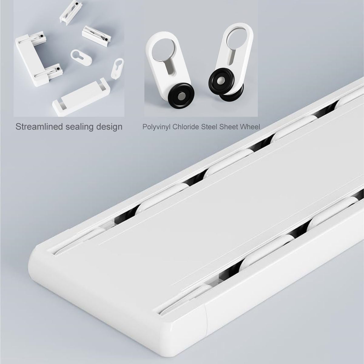 riel de Cortina de Techo silencioso, riel de Cortina Oculto de Alta Resistencia, Personalizable, Adecuado para Sala de Estar, b