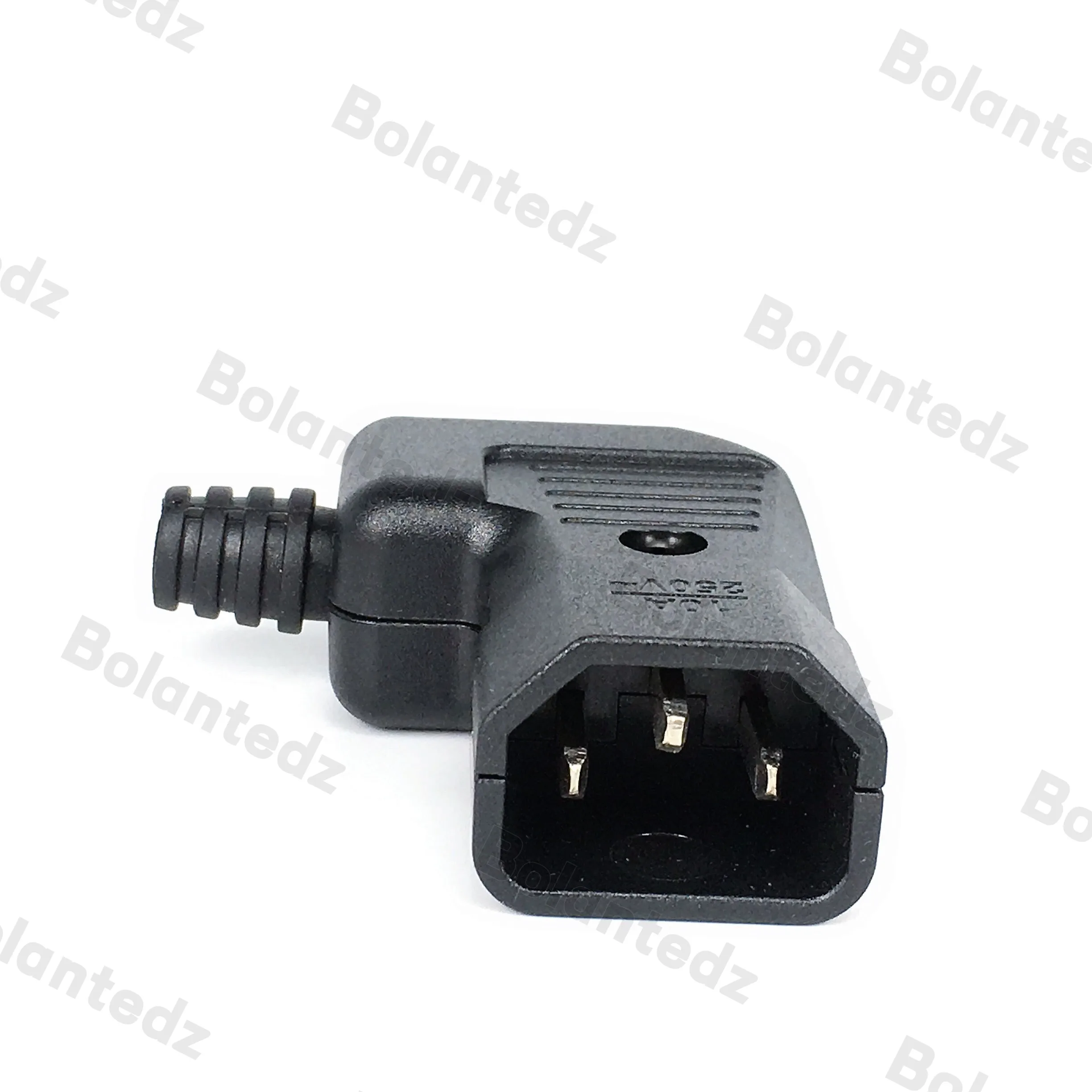Black Elbow IEC320 C13 C14 Power Cord Wiring Power Plug Assemble IEC Connector Outlet PDU UPS Electrical AC Socket Plug 10A 250V