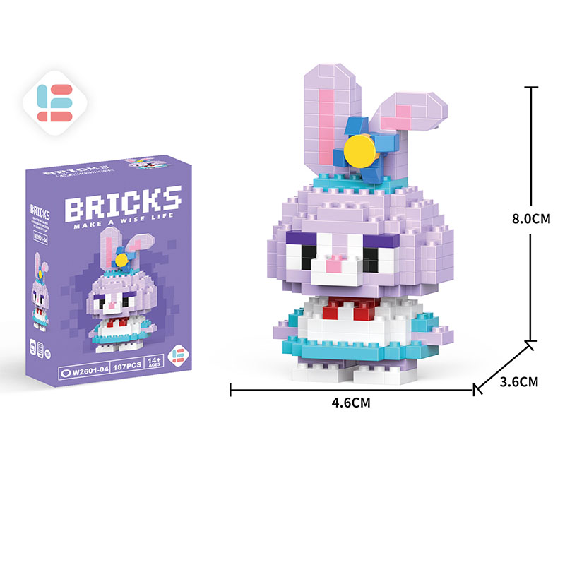 Disney Stitch LinaBell StellaLou Building Blocks Cartoon Character Assembled Model building block Dolls Toys Children Gifts