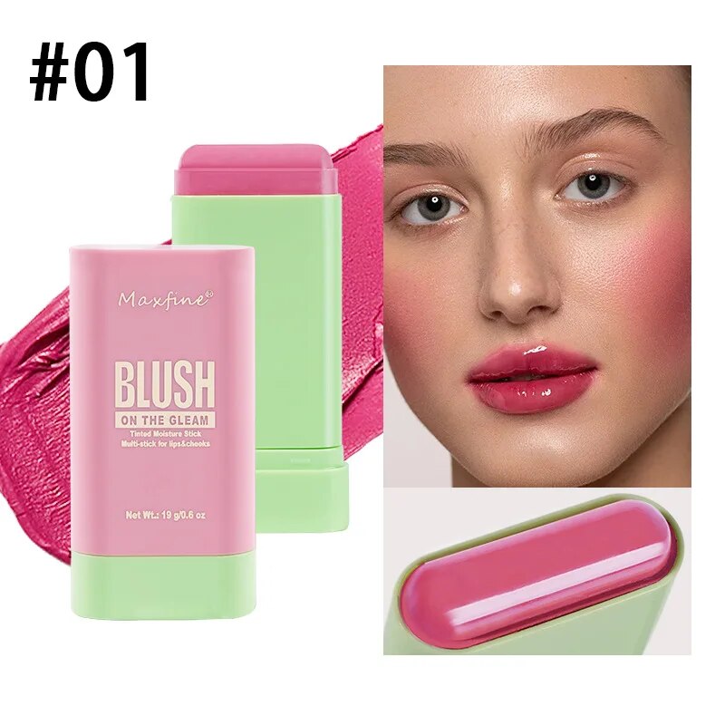 Long Lasting Matte Blush Stick, altamente pigmentado, suave, não desbotamento, presentes leves