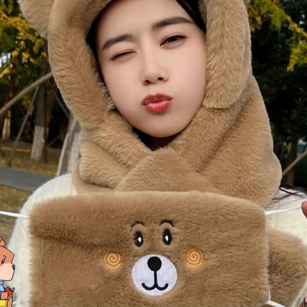 ใหม่ฤดูใบไม้ร่วงฤดูหนาวหมีน้อยหน้ากากกลางแจ้งเย็นเย็บปักถักร้อย Face Mask หูแขวนสไตล์ Keep WARM Windproof Mask