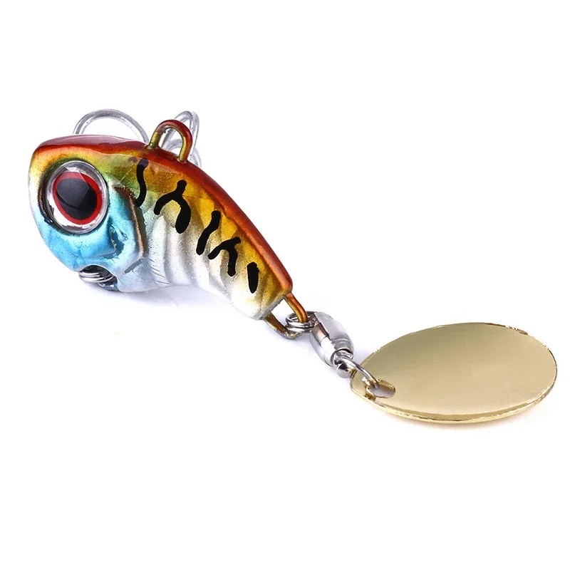 1 Chiếc Quay Kim Loại VIB Rung Mồi Con Quay Spinner Mồi Câu Cá 9G 16G 21G Ghép Hình Cá Hồi Mùa Đông câu Cá Cứng Mồi Câu Pesca