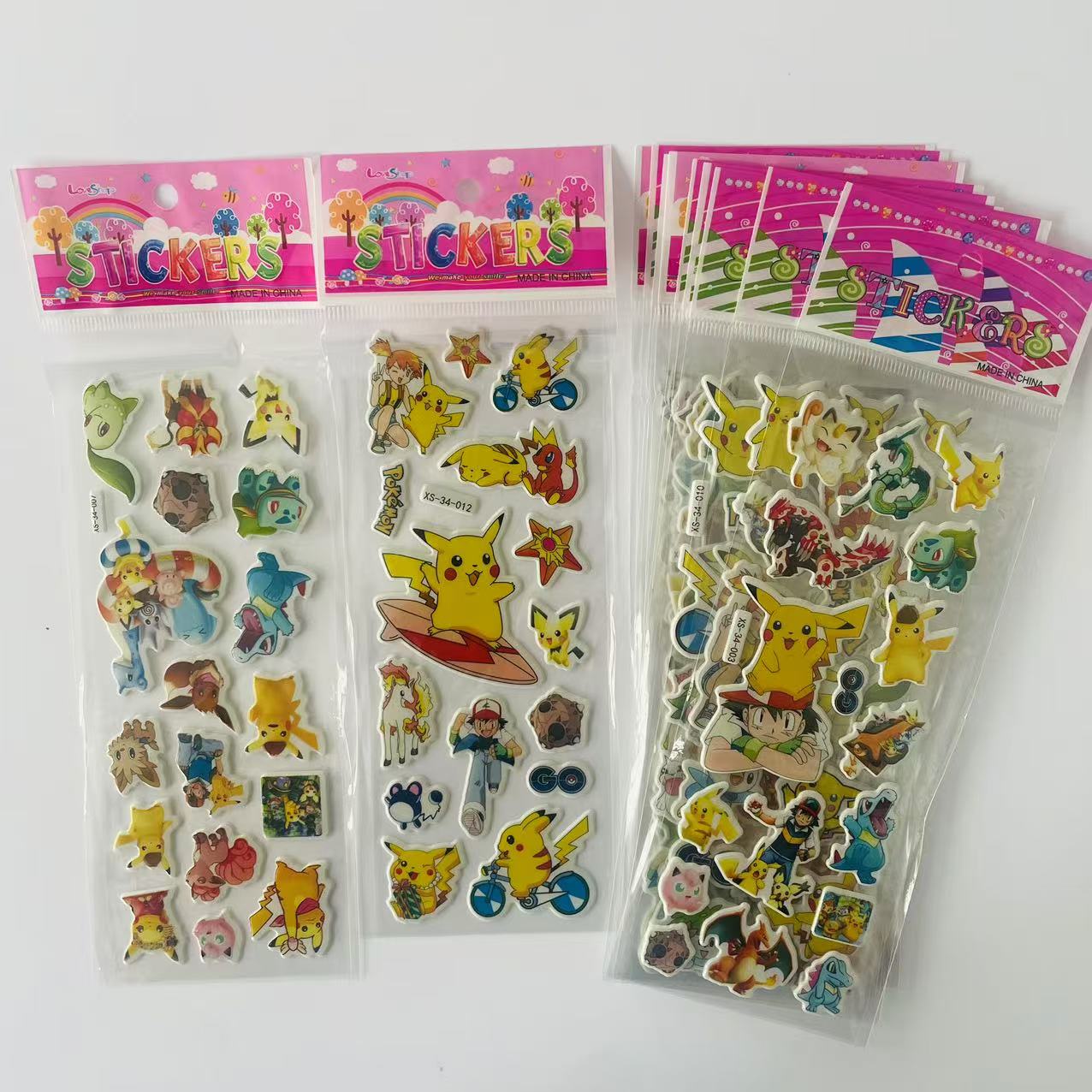 12 teile/satz Pokemon 3D Blase Aufkleber Dekoration Aufkleber Nette Belohnung Puffy Aufkleber Schreibwaren