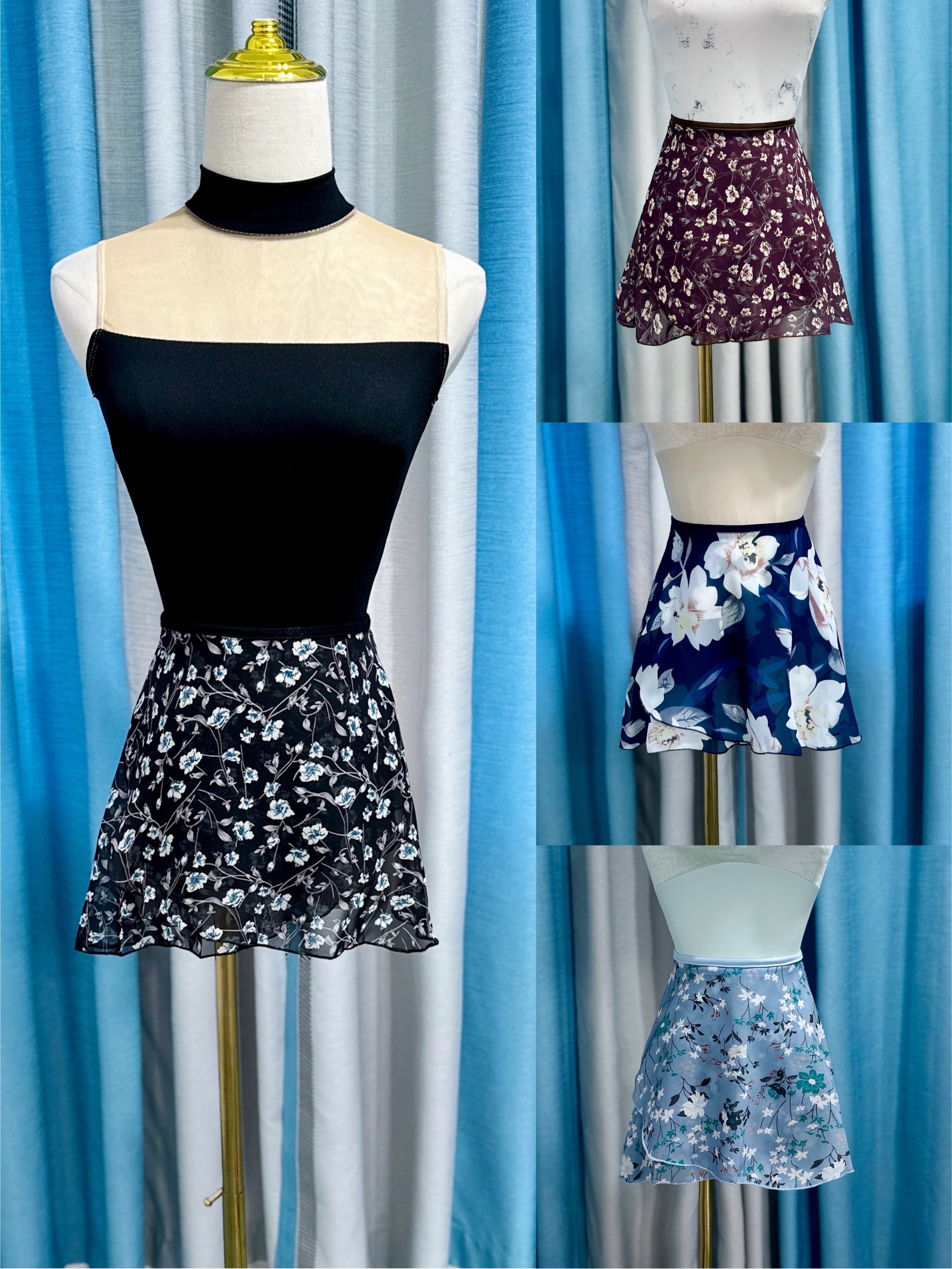 Ballett-Tutu-Rock 2025, Neuankömmling, für Damen, Chiffon, Blumen-Praxis, Ballettrock, Mädchen, Blumendruck, Tanztrikot, Kleid, kleine Schürze