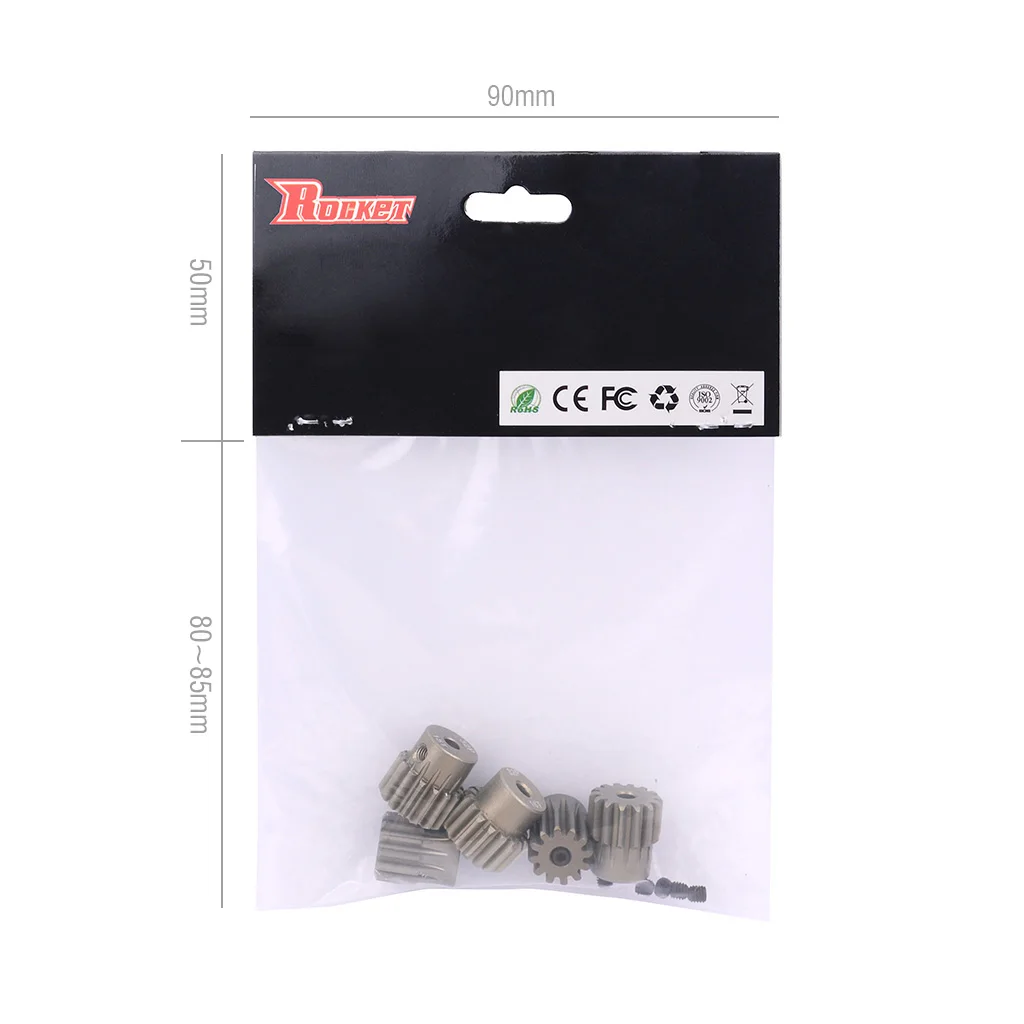 SURPASS HOBBY 5PCS 3.175mm SHAFT โลหะ Pinion มอเตอร์เกียร์ 32DP 48DP 64DP M0.6 M0.8 สําหรับ 1/10 1/8 RC รถ 3650 3660 Traxxas