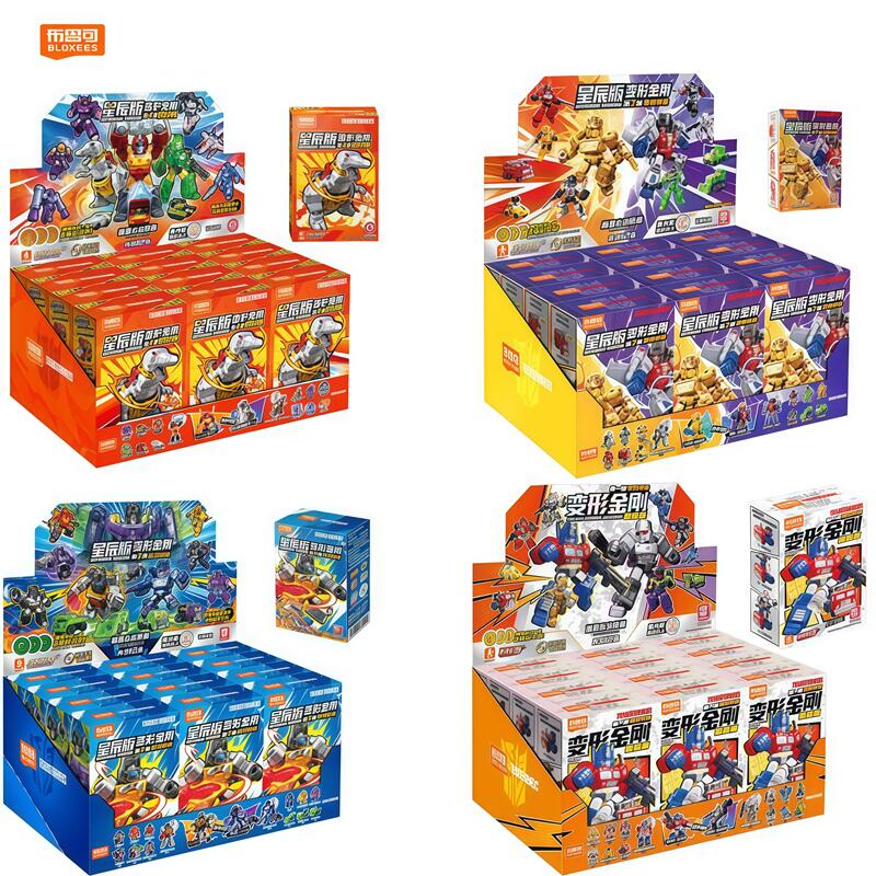 NIEUWE Blokees Transformers 12PCS GV01-GV04 Optimus Prime, Megatron, Soundwave, Grimlock, Shockwave, Verrassing Blind Box kinderen Gift