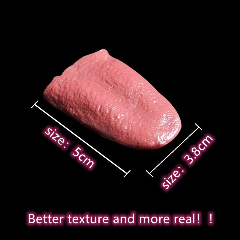 6 uds lengua falsa broma Proptoys divertido magia realista falso simulación lengua trucos Halloween mago descompresión juguete