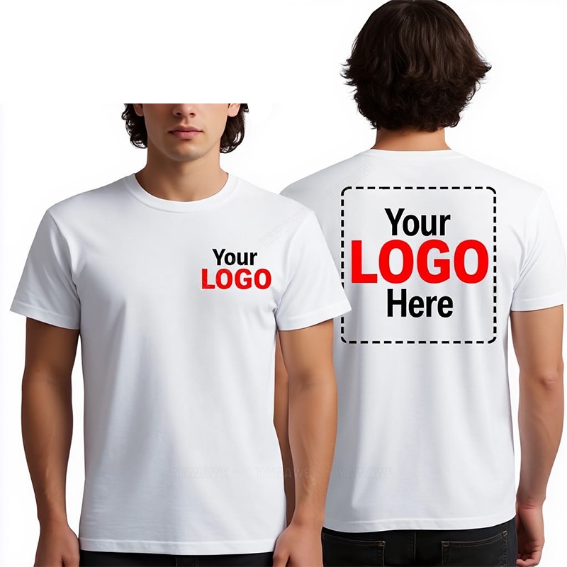 Мужская футболка «Твой дизайн здесь», хлопковая удобная футболка унисекс, модный индивидуальный летний топ, идеальный подарок для него