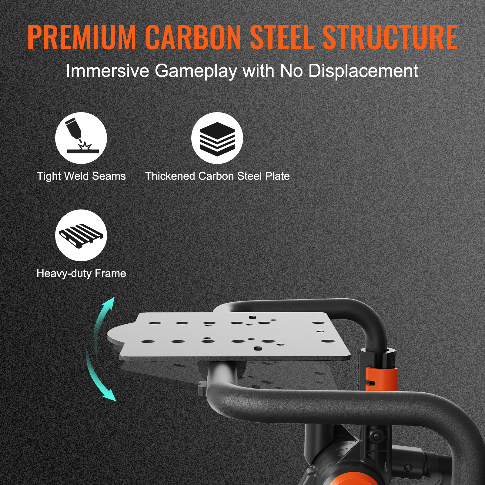 VEVOR Racing Wheel Stand Foldable Fit For Logitech Thrustmaster Fanatec Hori Mad Catz Carbon Steel Driving Simulator Cockpit
