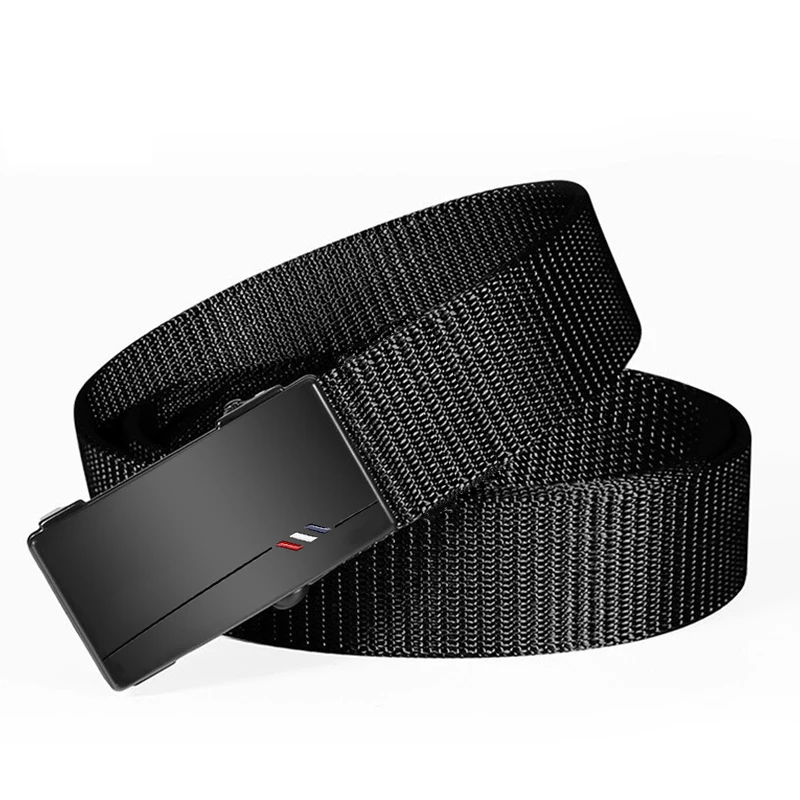 Casual männer Nylon Gürtel Gewebt Leinwand Atmungsaktive Automatische Schnalle Gürtel Für Männer Outdoor Sport Strap Mode Jeans Gürtel