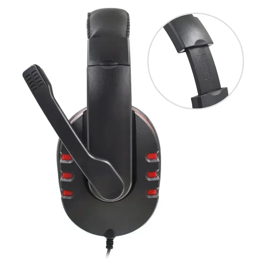 Słuchawki przewodowe 3.5mm do gier, zestaw słuchawkowy z mikrofonem do PS4, PlayStation 4, PC, czatów.