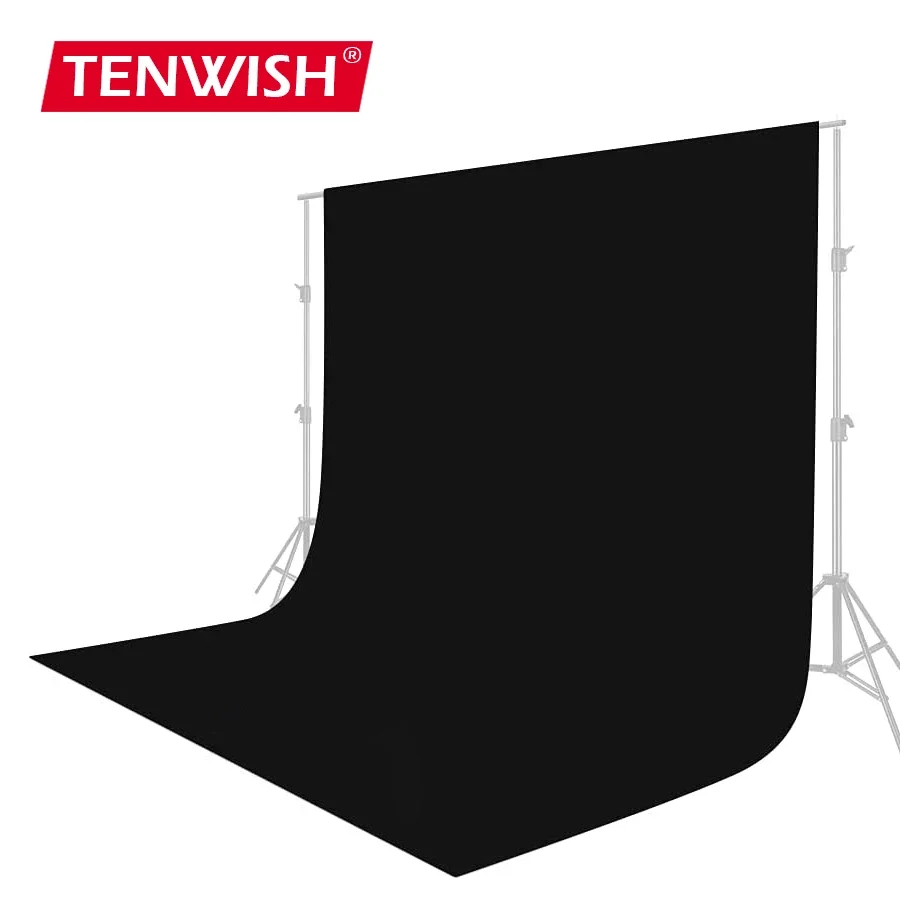 Tela de terciopelo flocado, tela de fondo de pantalla negra opaca para bloquear la luz absorbente, fondos de retrato de producto de estudio fotográfico
