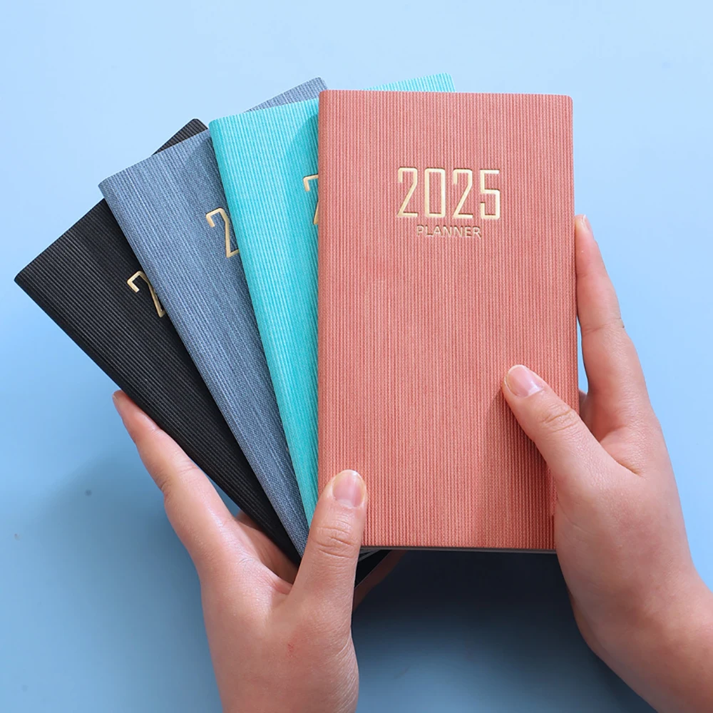 2025 A6 Pocket Notebook 365 Days Notepad Diary Notebook Day Week Month Planner Office School Stationery