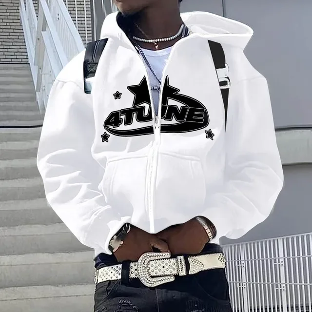 Zip up hoodies cardigan com capuz calor moletom estética carta impressão tendência casual hip hop y2k novos moletons roupas masculinas