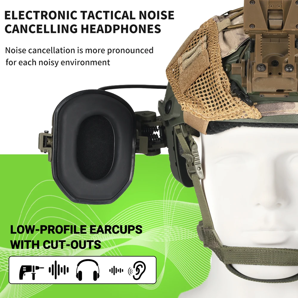 Army Shooting Earmuffs Tactical Airsoft Headset Electronic Hearing Protector Active Noise Reduction Hunting Headphone