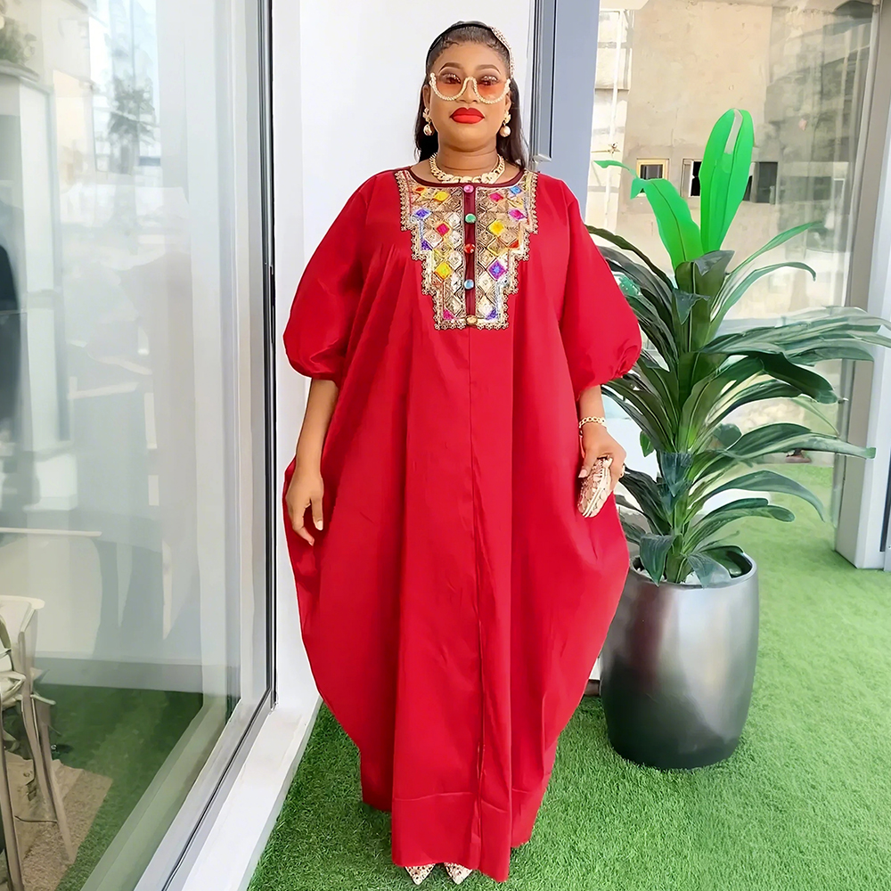 アフリカのドレス女性の伝統的なアフリカ服 Dashiki アンカラ衣装ガウンアバヤトルコウェディングパーティーロングマキシドレス 2025