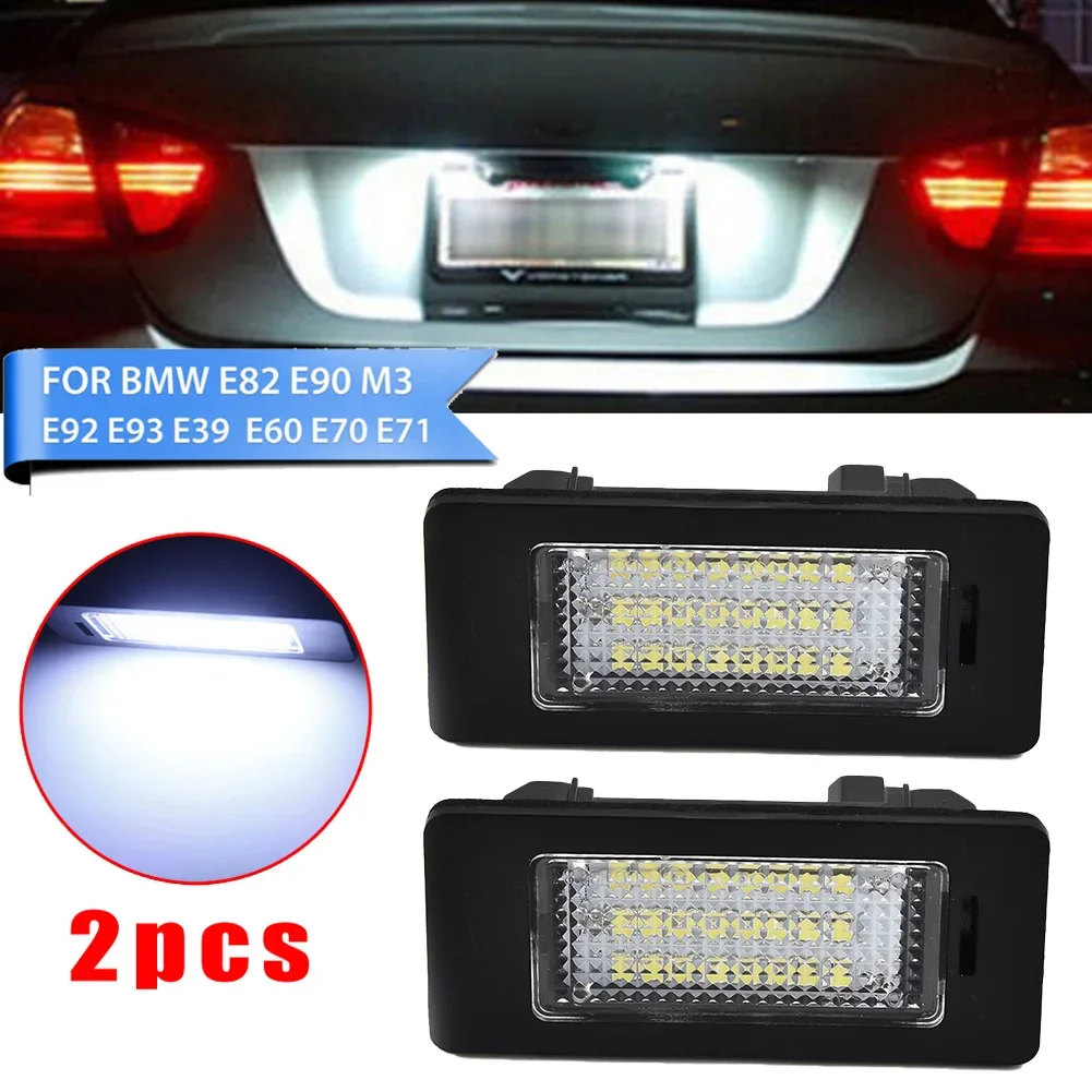2 pçs 24led luz de número da placa de licença para bmw e90 m3 e92 e70 e39 f30 e60 e61 e93 produtos do carro luzes da placa de licença