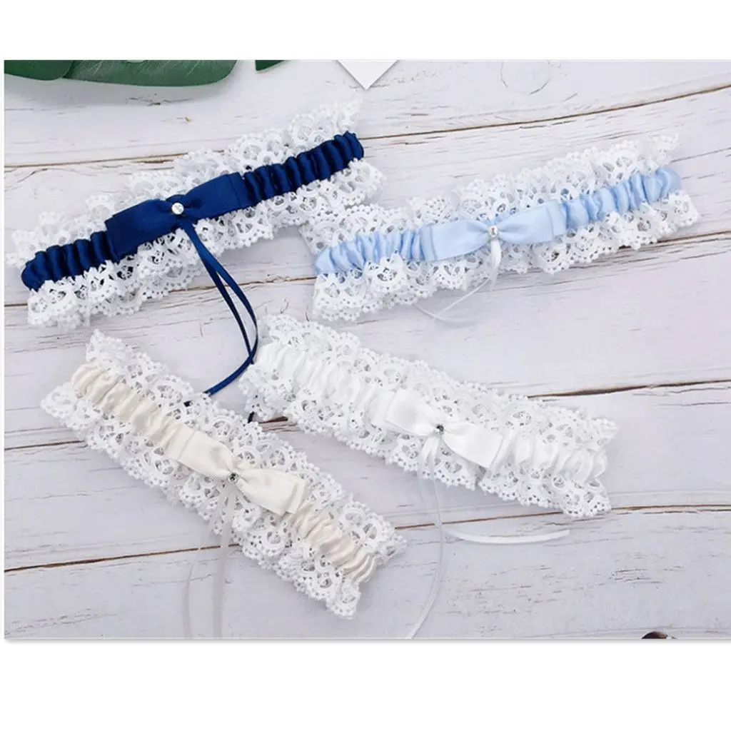 Phụ Nữ Cô Gái Sexy Nơ Công Chúa Cosplay Tiệc Cưới Cô Dâu Ren Hoa Xanh Dương Chân Vòng Vòng Thả Dây Rút Tạo Cưới