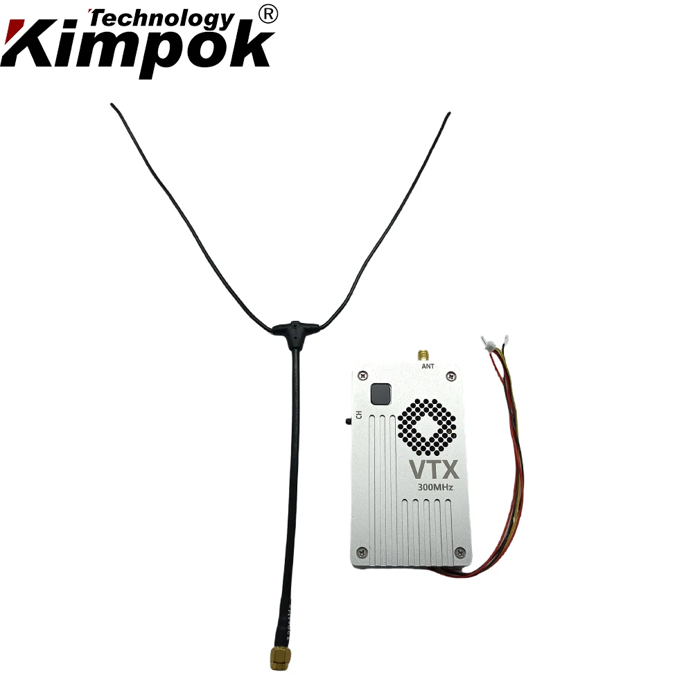 Transmissor e receptor de vídeo FPV 300Mhz 5W 300M Drone VTX Transmissão de imagem de longo alcance