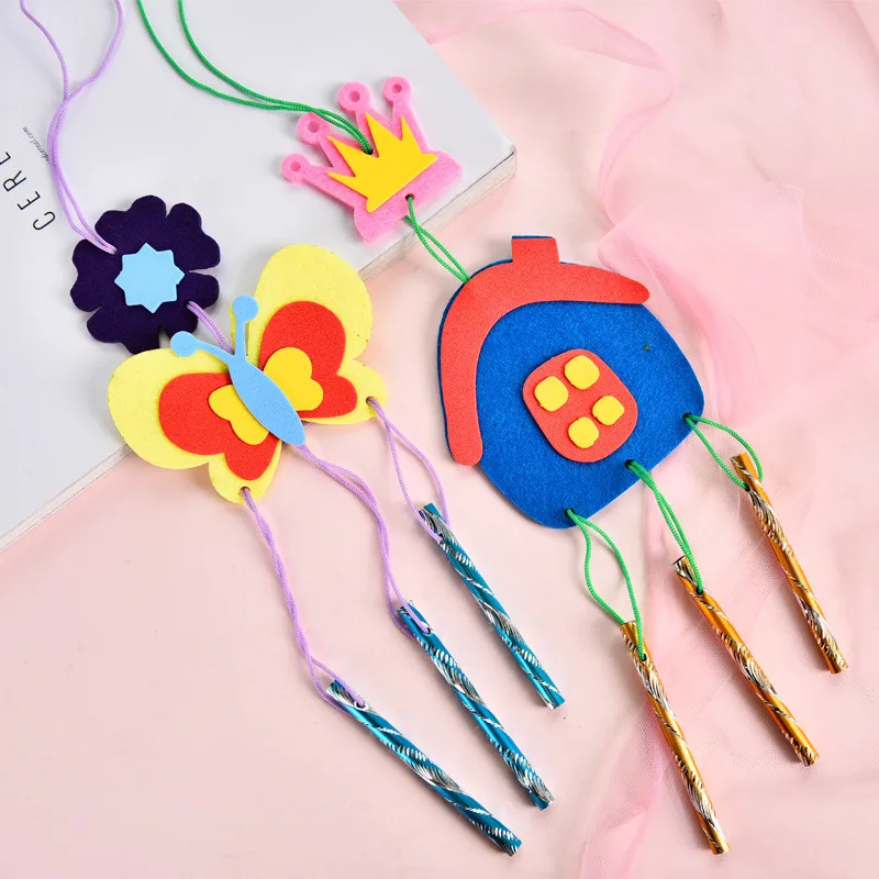 Sáng Tạo DIY Tay Chuông Gió Chuông Chất Liệu Vải Không Dệt Đồ Chơi Cho Bé Gái Mẫu Giáo Nghệ Thuật Và Hàng Thủ Công Windbell Đồ Chơi Nhà đồ Trang Trí