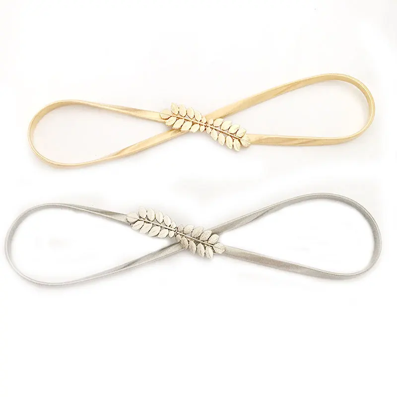 Elastic Gold Chain เข็มขัดผู้หญิงเอวโลหะเงินเข็มขัด Leaf ยืดเข็มขัดสีทองชุดกระโปรง Riem SKinnny