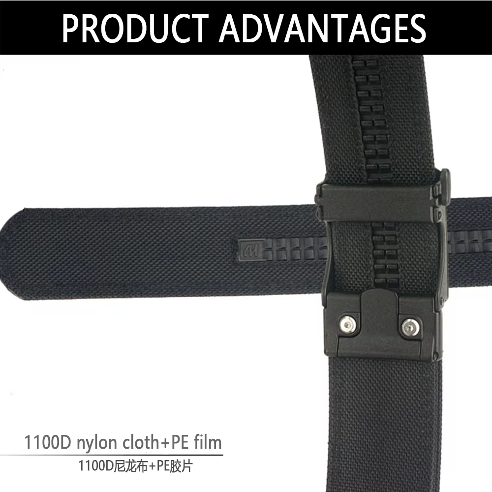 Marca TUSHI, cinturón de pistola colgante rápido de entrenamiento con hebilla automática reforzada de doble capa de 4,3 CM de ancho, nailon para hombre, ocio al aire libre