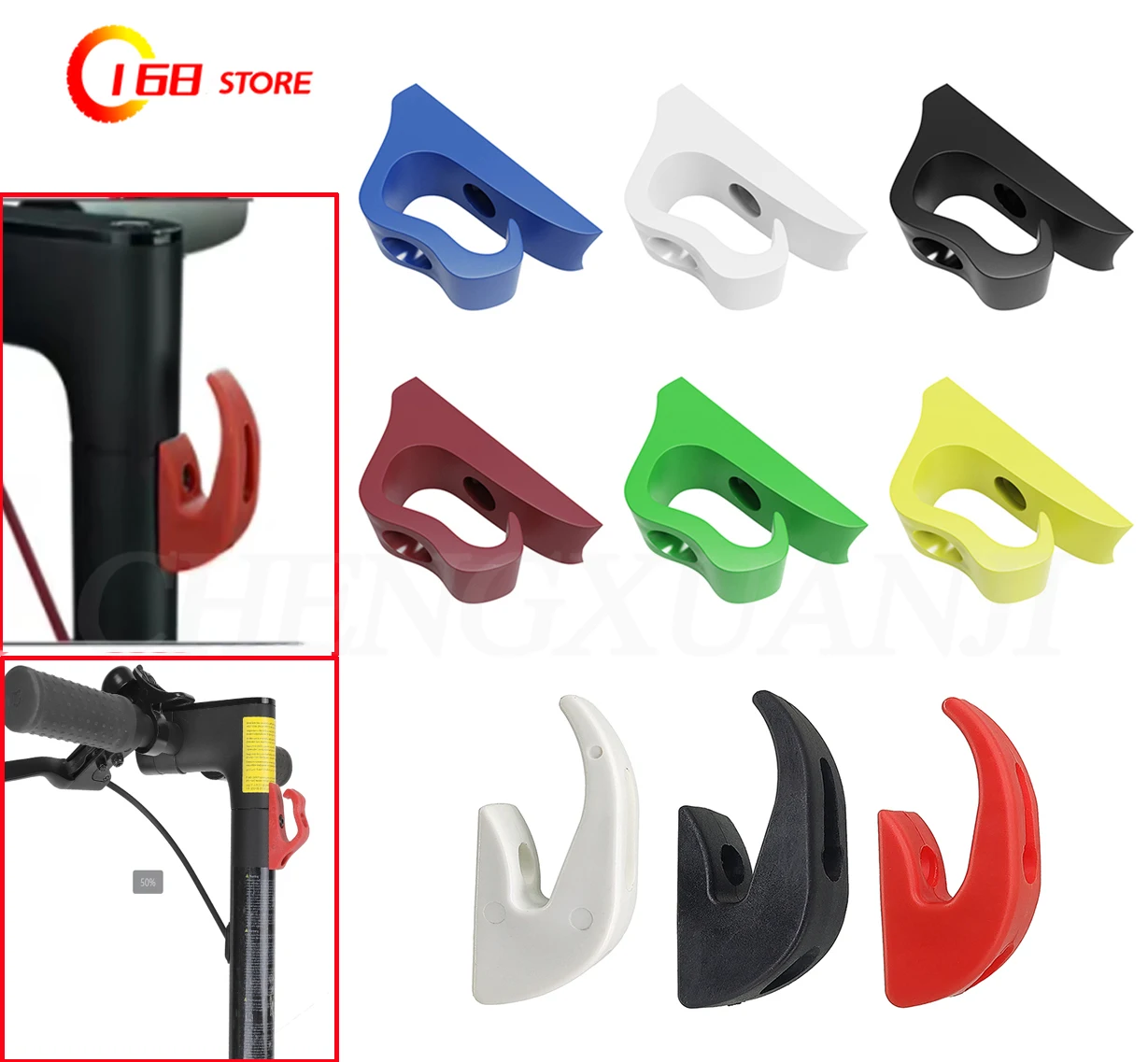 Elektrische Scooter Voorhanger voor Xiaomi M365/1S/Pro PRO2 voor Ninebot F20/25 Helm Dual klauw Haak Zakken Grip Opslag Houder Rack