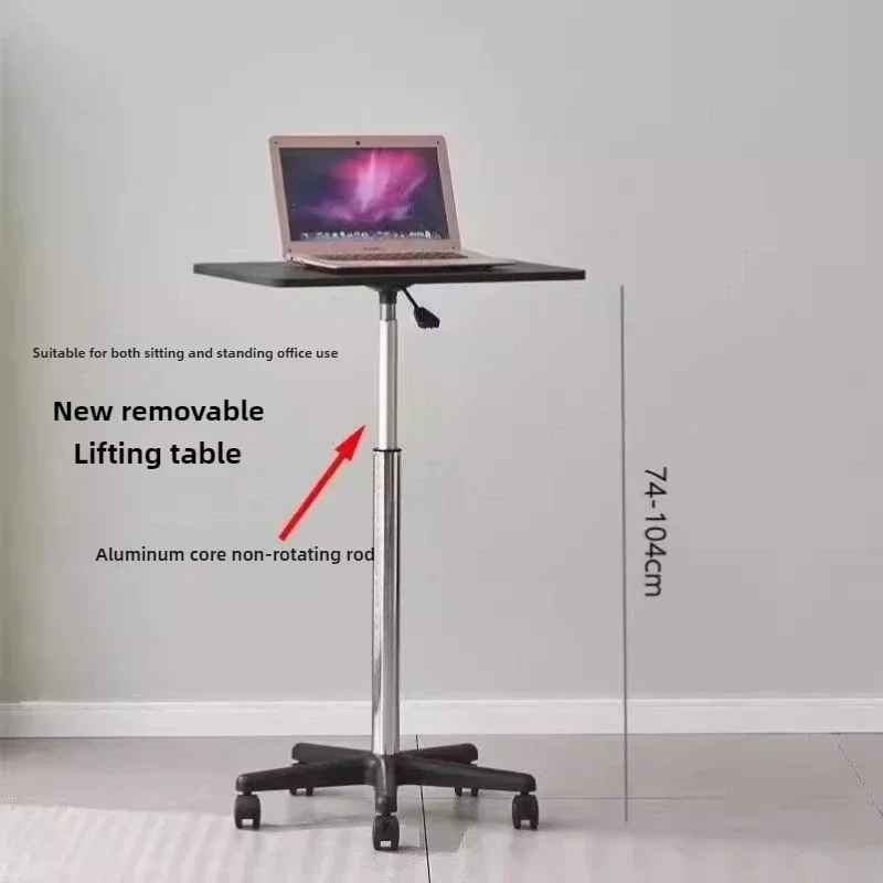 Wooden Portable Small Desk Stable Standing Workstation  Height-Adjustable Bedside Desk  Durable Laptop Table