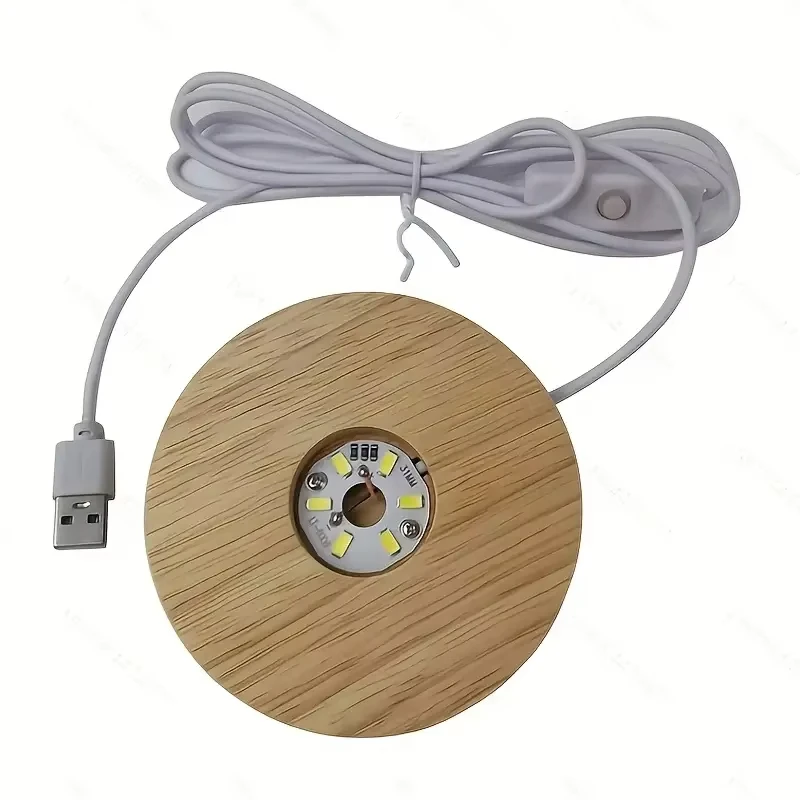 나무 데스크탑 장식 조명 라이트베이스 야간 조명 나무 Led Usb 디스플레이 라이트 디스플레이 스탠드 램프 홀더 램프 아트 장식품