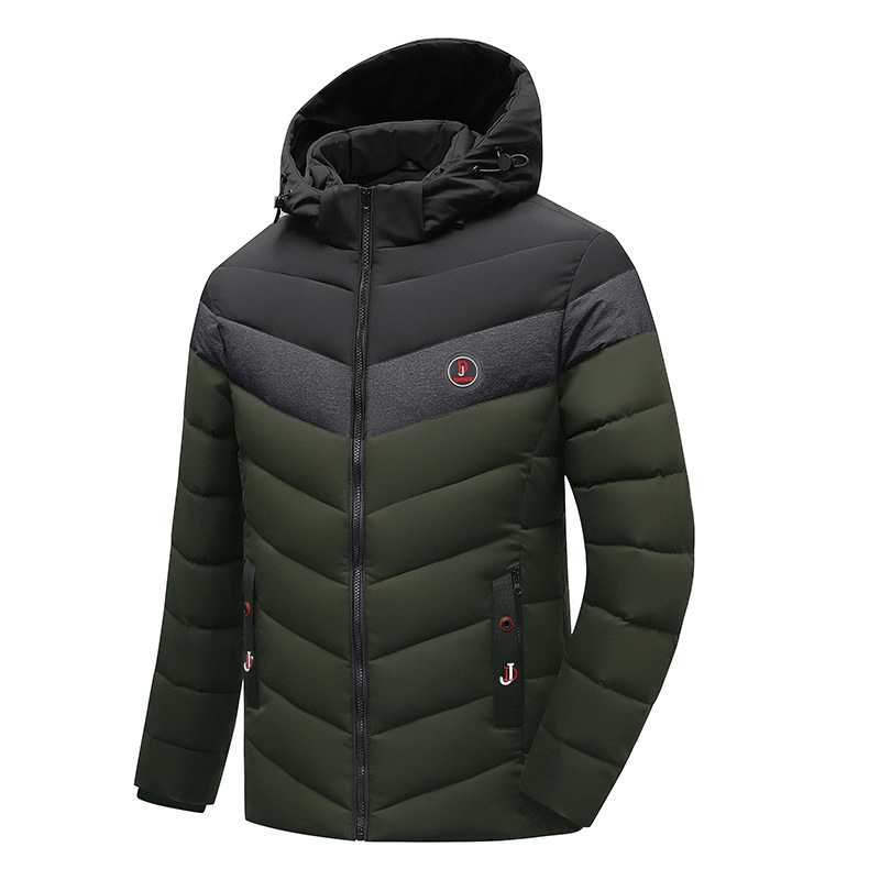 Parkas cálidas de invierno para hombre, cazadora gruesa de algodón a la moda, chaquetas con capucha, abrigos acolchados impermeables para hombre, ropa