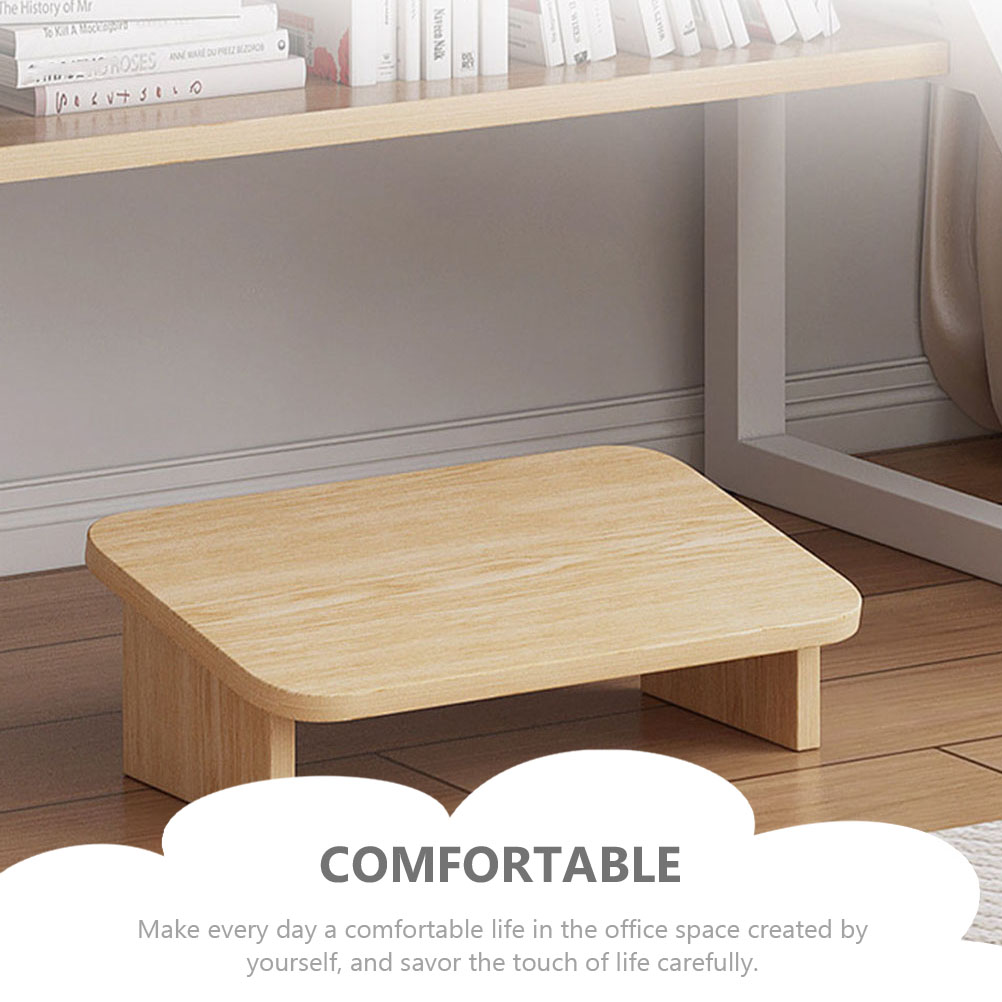 Wooden Foot Stool Non-Slip Portable Step Ladder For Home Office Bed Study Under Desk Footrest Compact Design