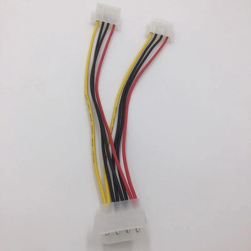 ตัวแยกไฟอะแดปเตอร์สายเคเบิลอะแดปเตอร์โมเล็กซ์ตัวผู้4ขาสำหรับ2x IDE 4ขาตัวเมีย Y ส่วนขยายตัวแยกอะแดปเตอร์สายต่อ20ซม.