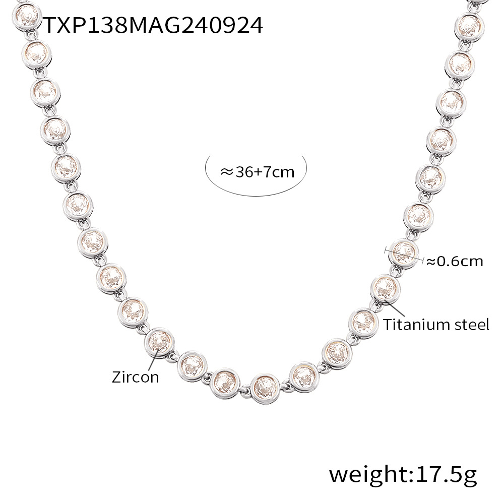 Conjunto de joias de aço inoxidável 18k ouro colorido frisado com zircão inspirado na boêmio natal aniversário presente surpresa perfeito