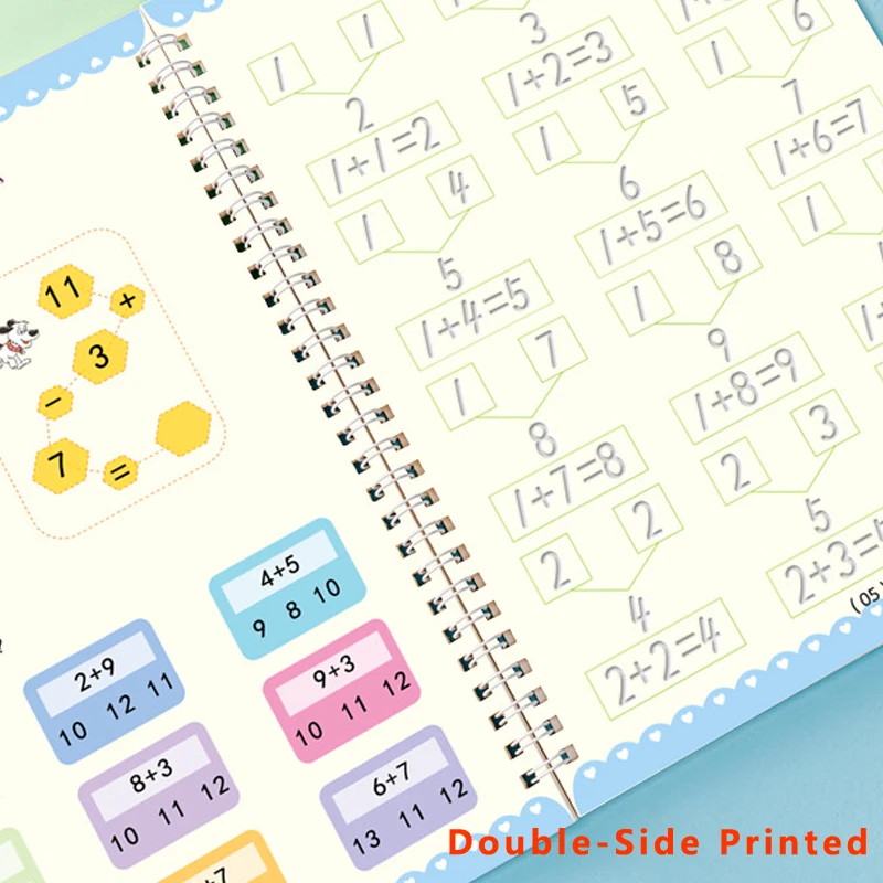 4pcs Magic Groove Practice Copybook ปากกาก่อนวัยเรียนภาษาอังกฤษ Verison เด็กตัวอักษรเด็ก Reusable เขียนหนังสือเช็ดฟรี