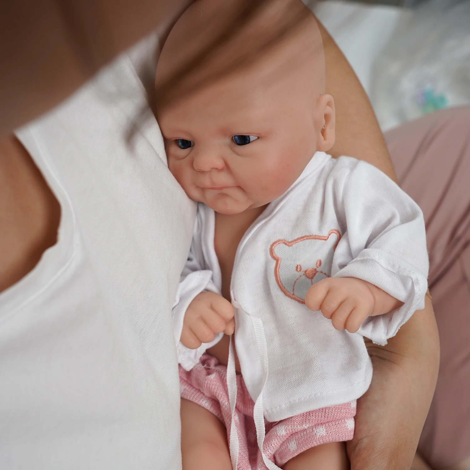 14Inch Full Cơ Thể Dẻo Silicone Bebe Tái Sinh Bé Trai “Isaac” Búp Bê Gái "Coco" Mềm Mại Búp Bê Sống Động Như Thật Cho Bé tự Làm Trống Đồ Chơi