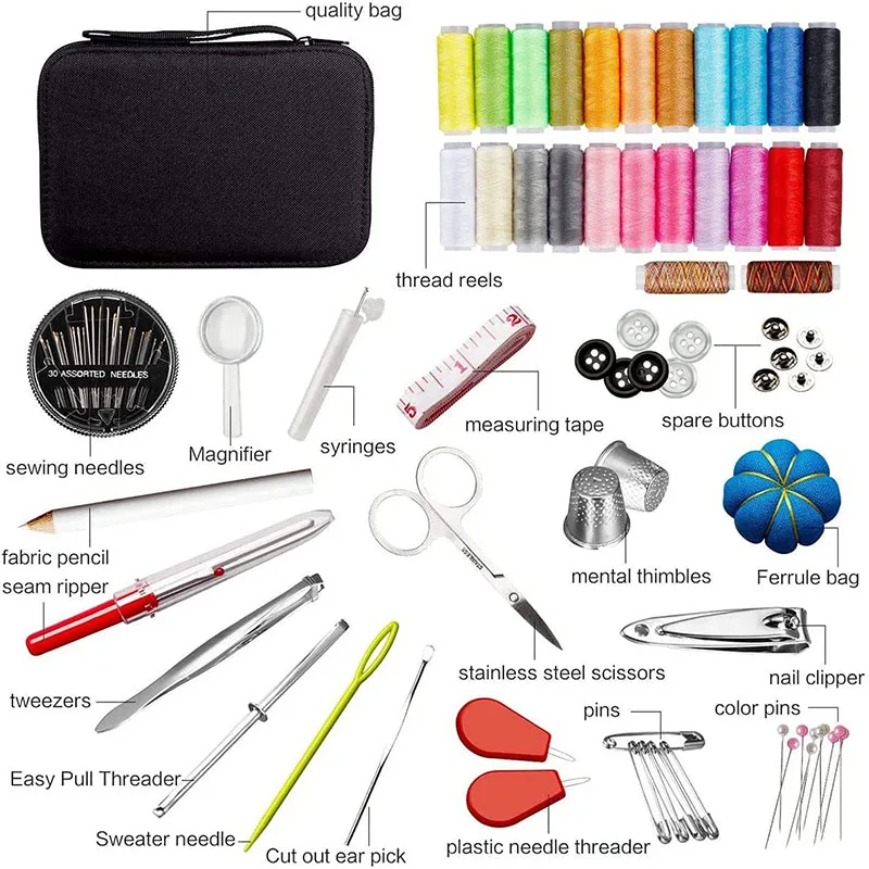 ชุดเย็บผ้า DIY Multi-Function เย็บกล่องชุดสําหรับมือ Quilting เย็บเย็บปักถักร้อยอุปกรณ์เย็บผ้าเย็บชุดเครื่องมือ