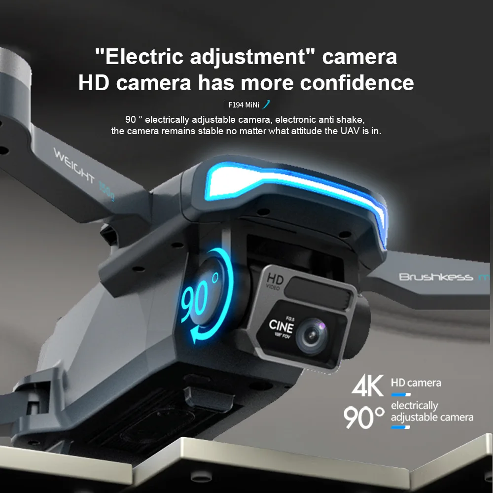 Professional Drone 4K HD กล้องคู่พร้อมตําแหน่ง GPS/การหลีกเลี่ยงอุปสรรคอัจฉริยะและ Optical Flow Hover ของเล่นของขวัญ