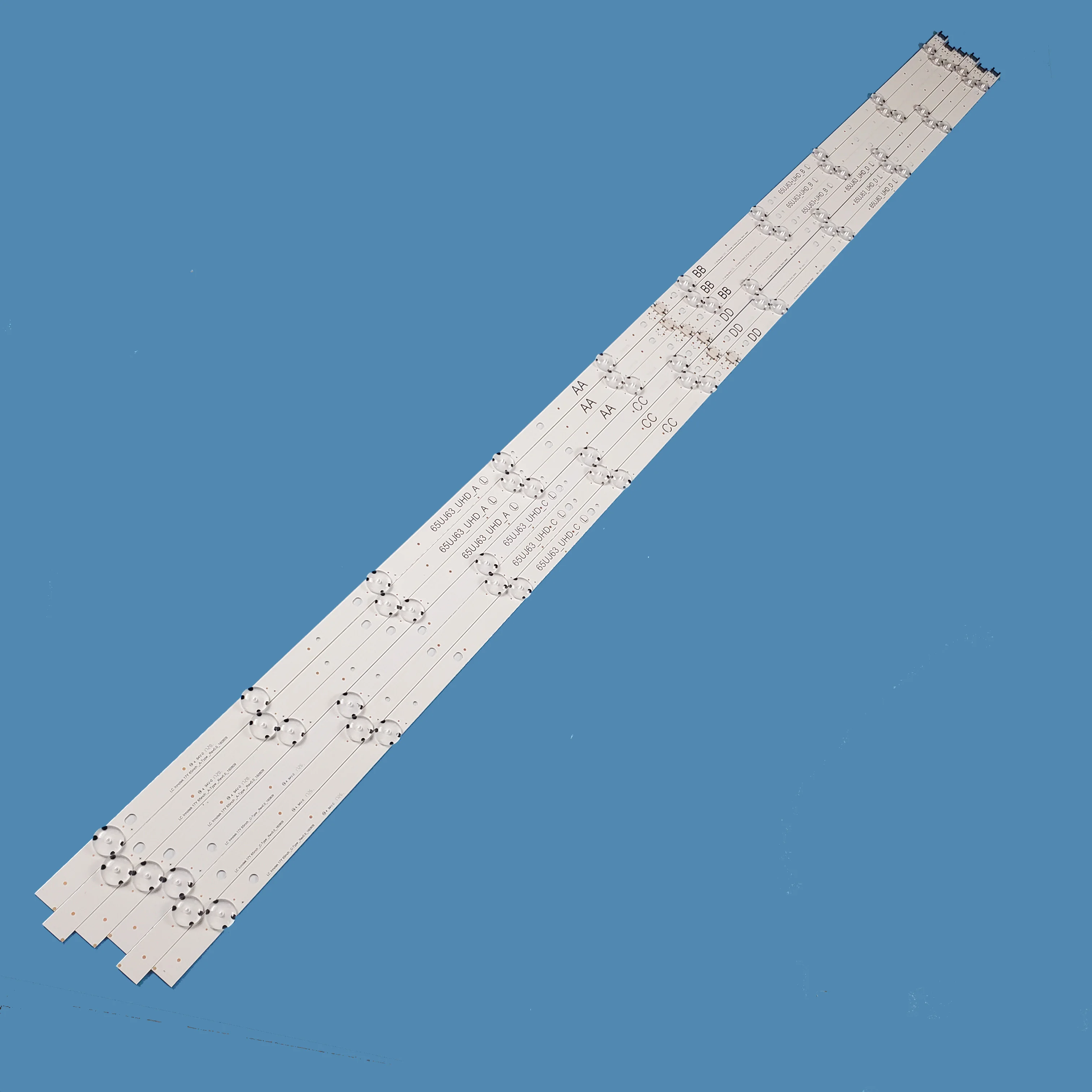 12pcs LED Backlight For 65UJ6300 65UJ630V 65UJ6309 65UJ634V 65UJ5500 65UK6100 Innotek 17Y 65inch_A SSC 65UJ63_UHD_A B C D