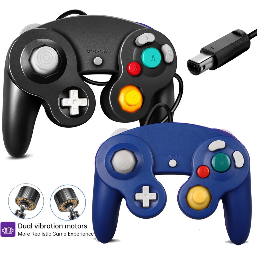Per Controller Gamecube Joystick portatile cablato USB compatibile nintendo per NGC GC Controle per MAC Computer PC Gamepad