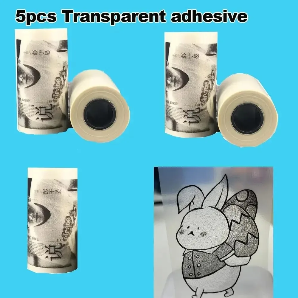 Przezroczysty papier samoprzylepny termiczny, 57x25mm używany do papieru do drukowania zdjęć w mikro drukarkach termicznych