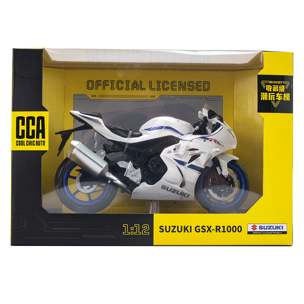 CCA 1:12 SUZUKI GSX-R1000 Alloy Motocross licencjonowany model motocykla kolekcja samochodów zabawkowych prezent statyczna produkcja odlewów ciśnieniowych