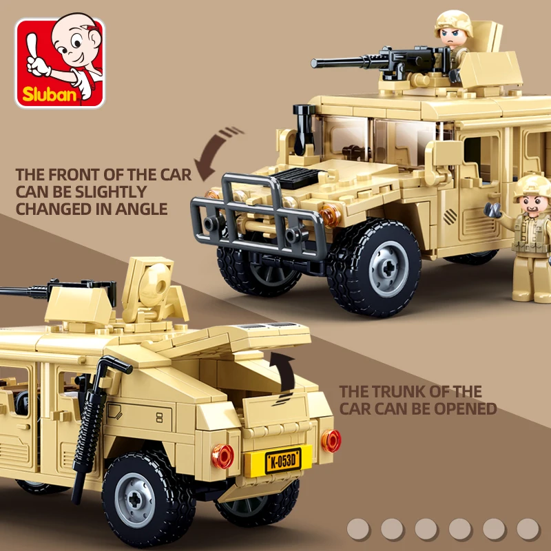 265 個 WW2 軍事 SWAT H2 突撃車両車のビルディングブロック陸軍兵士装甲車モデルレンガ DIY おもちゃギフト子供のための男の子