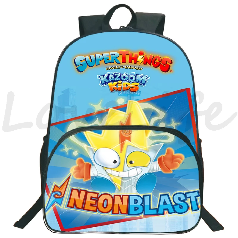 게임 Superzings 배낭 16 인치 소년 소녀 Bookbag 만화 데이 팟 SuperThings 학교 가방 학생 여행 가방 지퍼 배낭