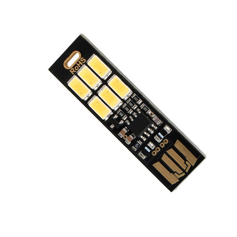 Mini lámpara LED con Sensor táctil, luz nocturna con enchufe USB, 5V, tarjeta de bolsillo, lectura de libros, lámpara de mesa para banco de energía, ordenador portátil