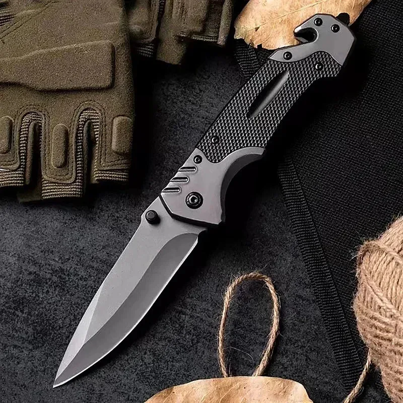 Comodo coltello da sopravvivenza affilato Coltello pieghevole multifunzionale Coltello da pesca per campeggio all'aperto Escursionismo Coltello da sopravvivenza nella natura selvaggia