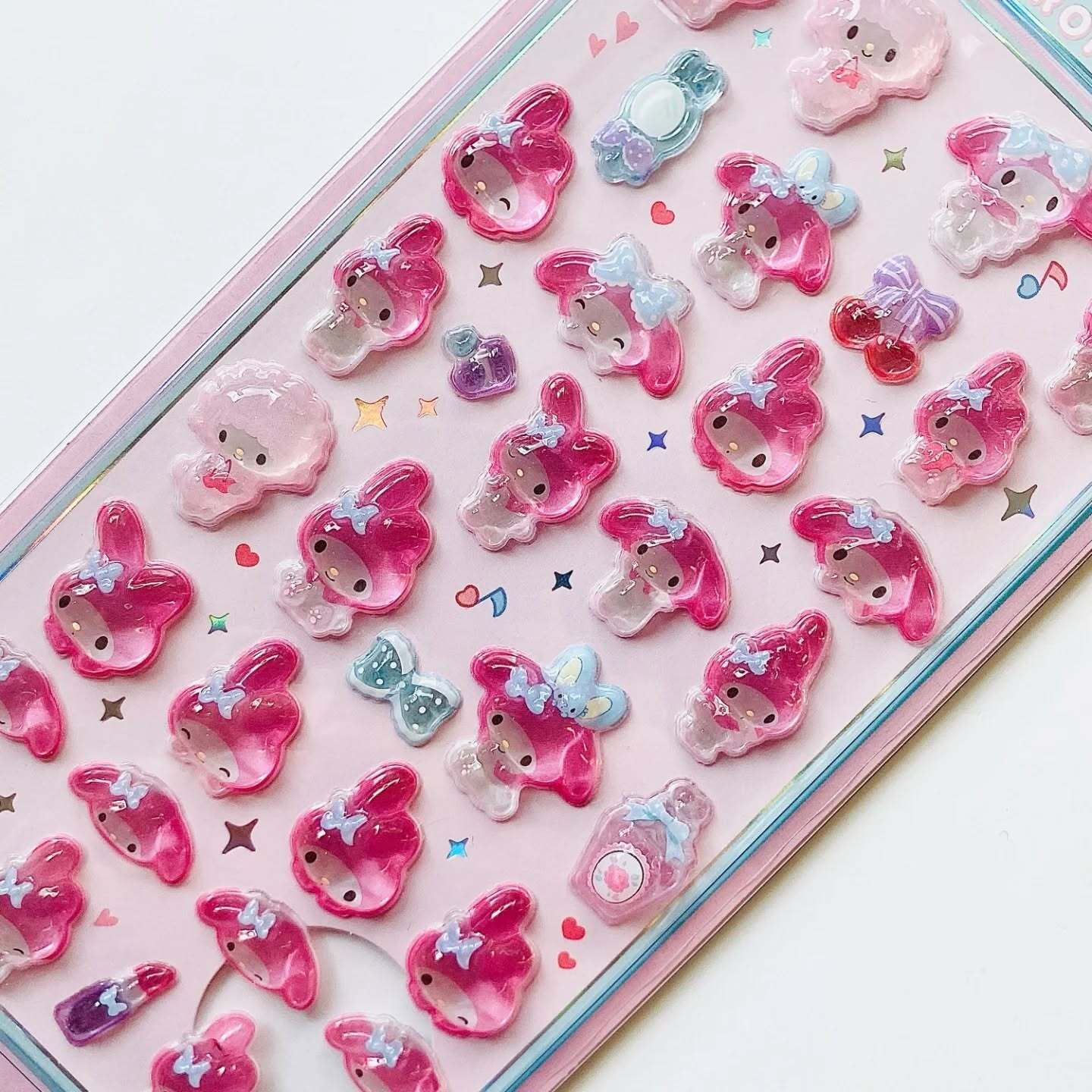 Anime Hellokitty Hangyodon Cinnamoroll 3Dtransparent Jelly Aufkleber Kristall Dekorative Aufkleber Kinder Telefon Casesdiy Spielzeug