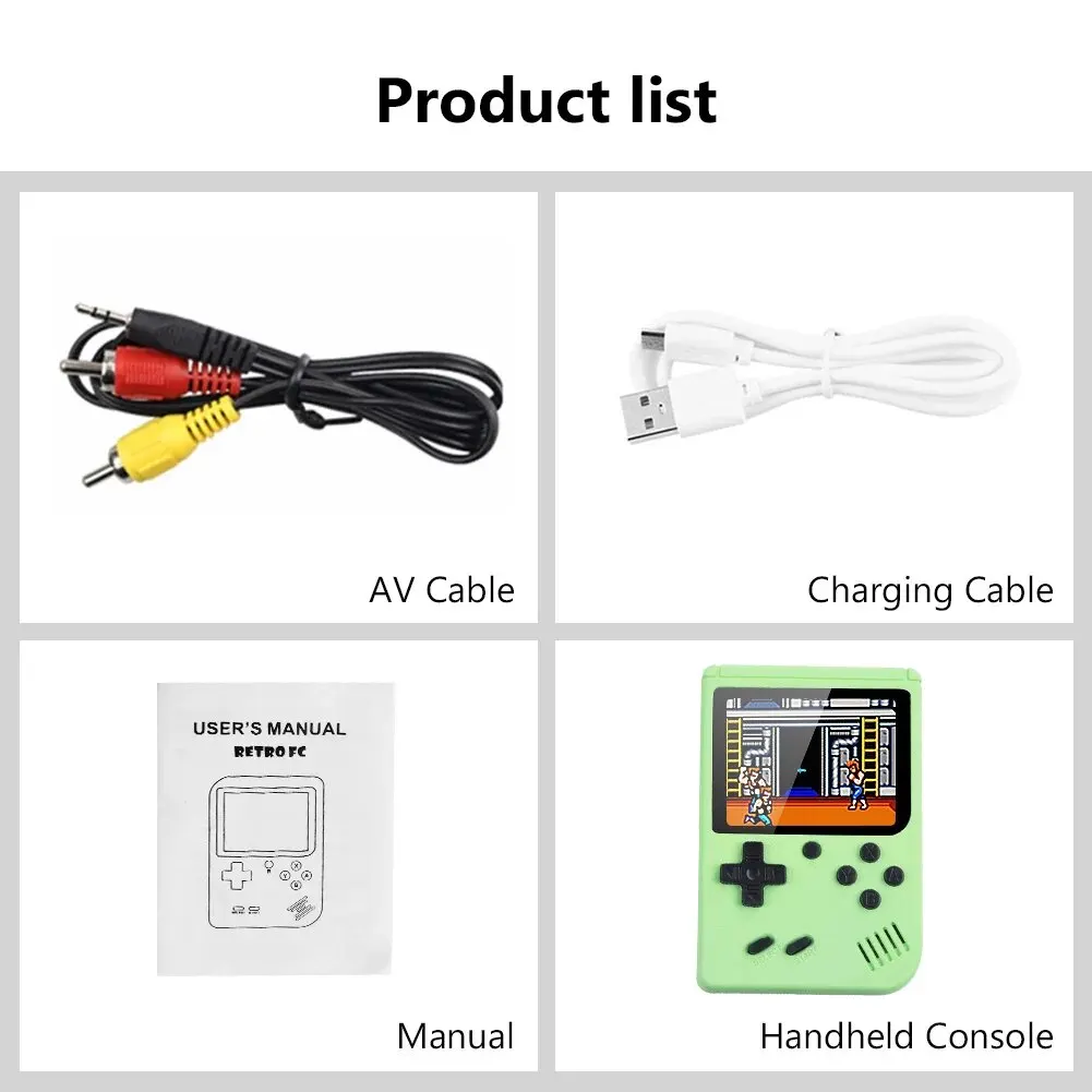 Console per videogiochi retrò con schermo LCD da 2,4 pollici Console per videogiochi portatile integrata da 400 pollici Regalo di Natale Natale