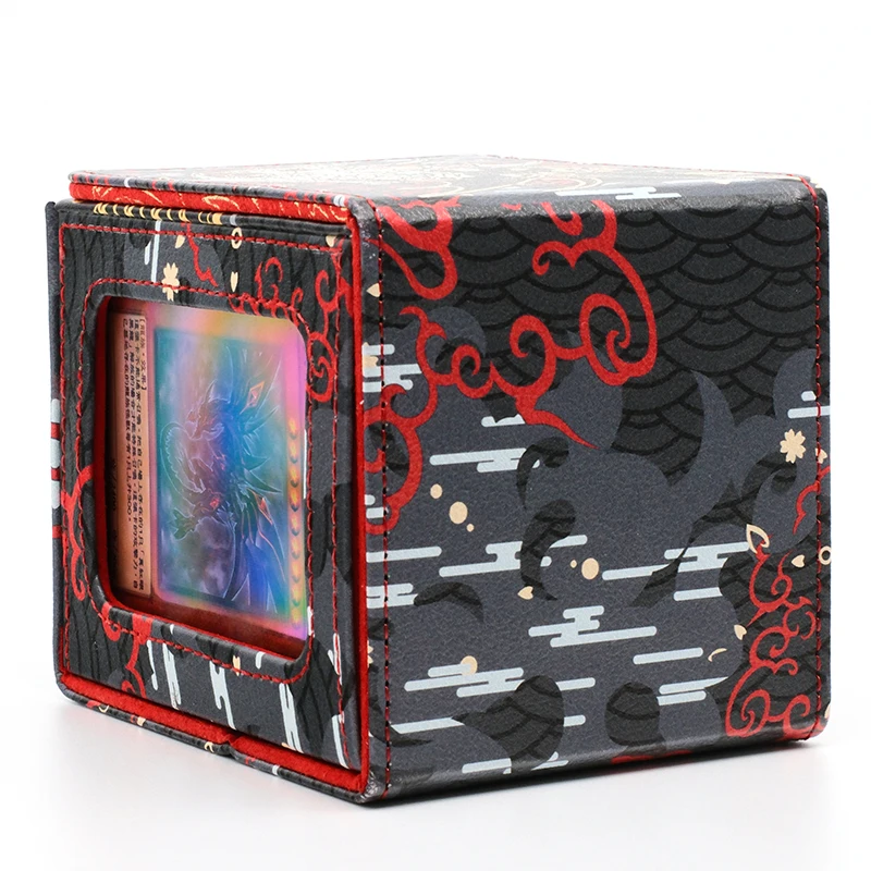 Hộp Đựng Thẻ Thẻ Hộp Magic TCG Giữa Lớn Ốp Đá Màu Hộp Bảo Quản Mặt Trên Cửa Giáng Sinh Đồ Chơi game Thu Thẻ
